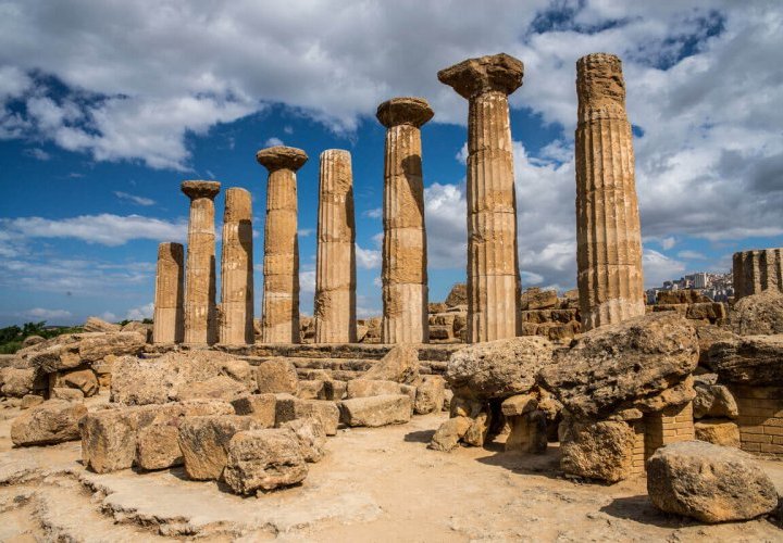 Visit of Agrigento - important Greek colony with remarkable Doric temples  