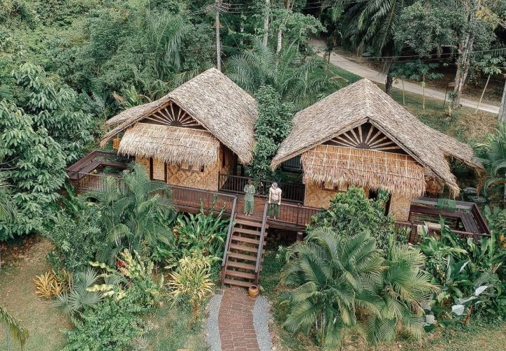 Discovery of the wellness retreat Wareerak Hot Spring in a lush tropical landscape