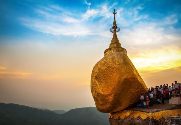 Descubrimiento de la Pagoda Kyaiktiyo (Roca Dorada), uno de los lugares de peregrinación budista más importantes de Myanmar