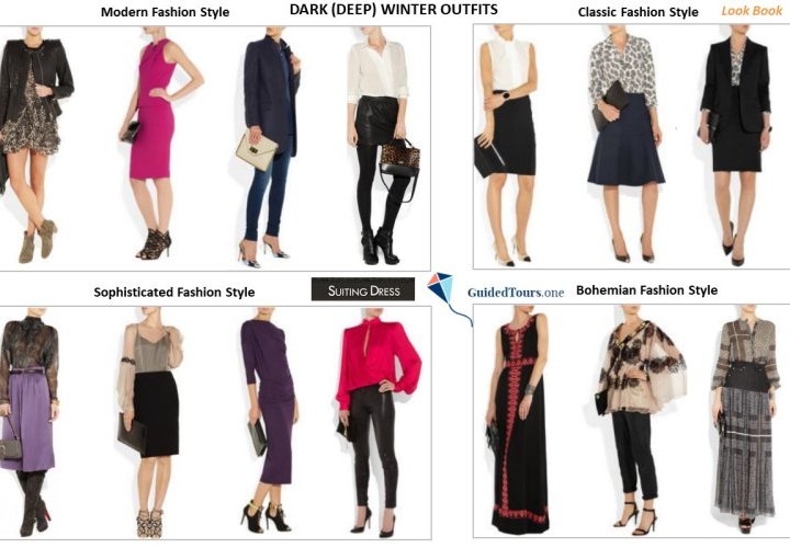 Dark Winter Colour Combinations and Outfits