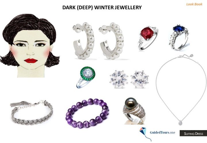 Dark (Deep) Winter Jewellery