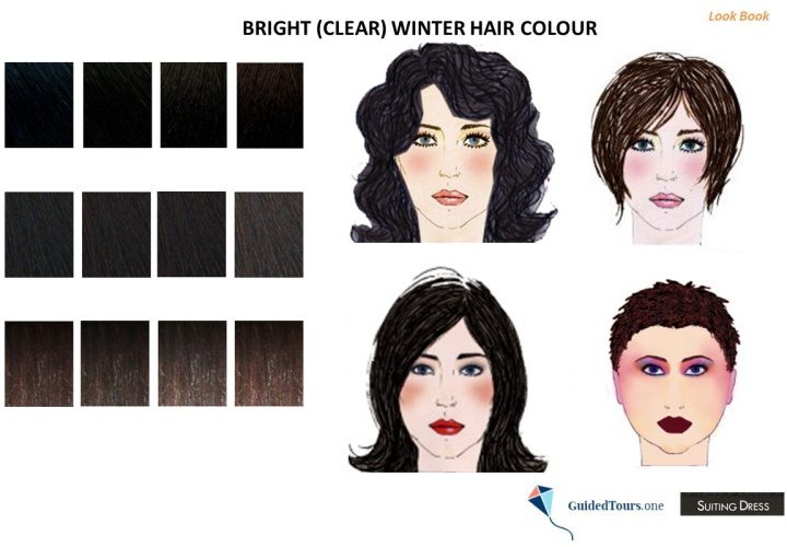 Bright (Clear) Winter Hair Colours 