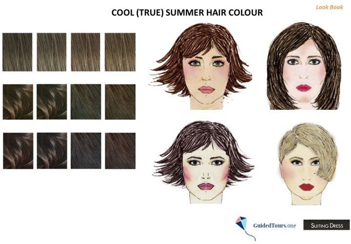 Colores de Cabello del Verano Frío (Verdadero) 