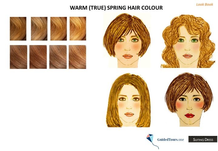 Warm (True) Spring Hair Colours 