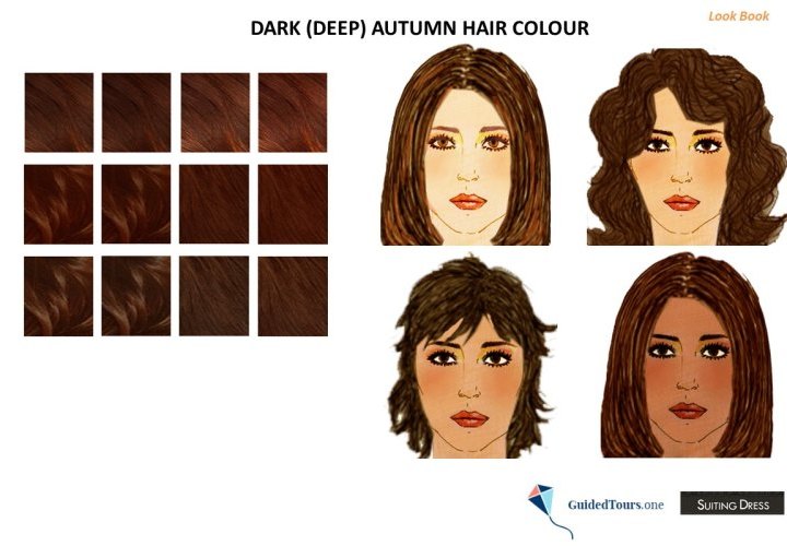 Dark (Deep) Autumn Hair Colours 