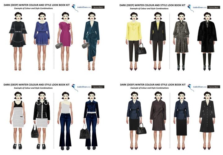 Dark (Deep) Winter Colour and Style Look Book Kit
