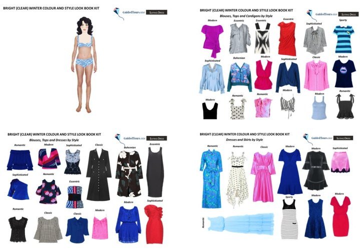Bright (Clear) Winter Colour and Style Look Book Kit