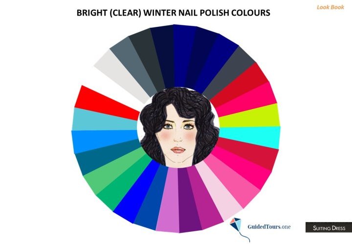 Bright (Clear) Winter Nail Polish Colours