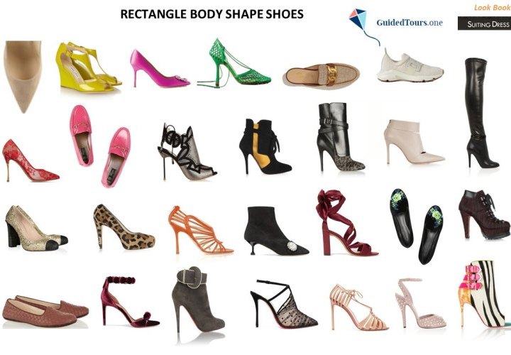 Rectangle Body Shape Shoes and Bags