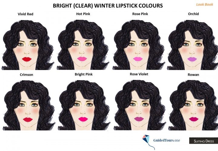 Colores de Pintalabios del Invierno Brillante