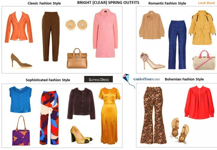 Combinaciones de Colores y Ropa de la Primavera Brillante 