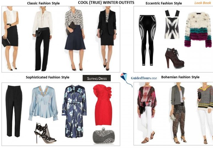 Cool (True) Winter Colour Combinations and Cool (True) Winter Colour Palette Outfits