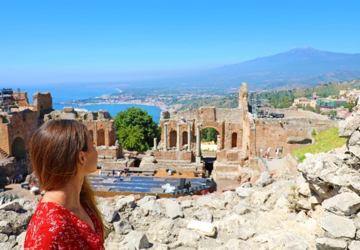 Hiking up Mount Etna, Europe’s most active volcano and visit of Taormina