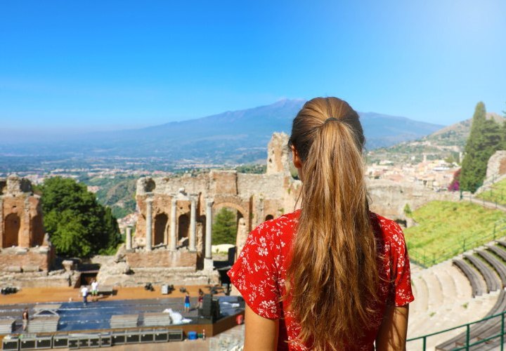 Hiking up Mount Etna, Europe’s most active volcano and visit of Taormina