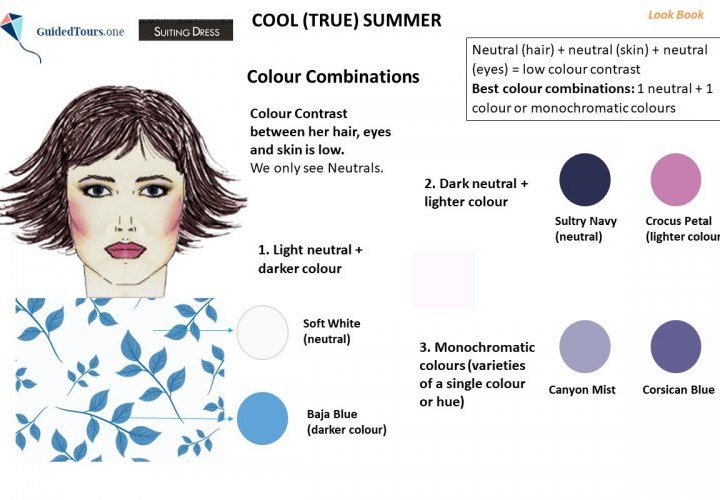 Cool (True) Summer Colour Combinations and Cool (True) Summer Colour Palette Outfits