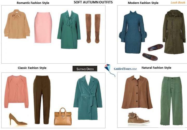 Soft Autumn Colour Combinations and Soft Autumn Colour Palette Outfits