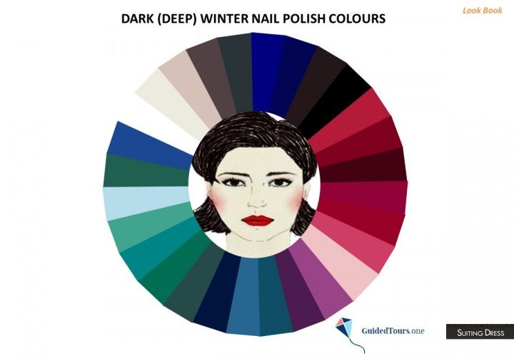 Colores de Esmalte de Uñas del Invierno Profundo (Oscuro)