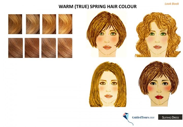 Colores de Cabello de la Primavera Cálida (Verdadera) 